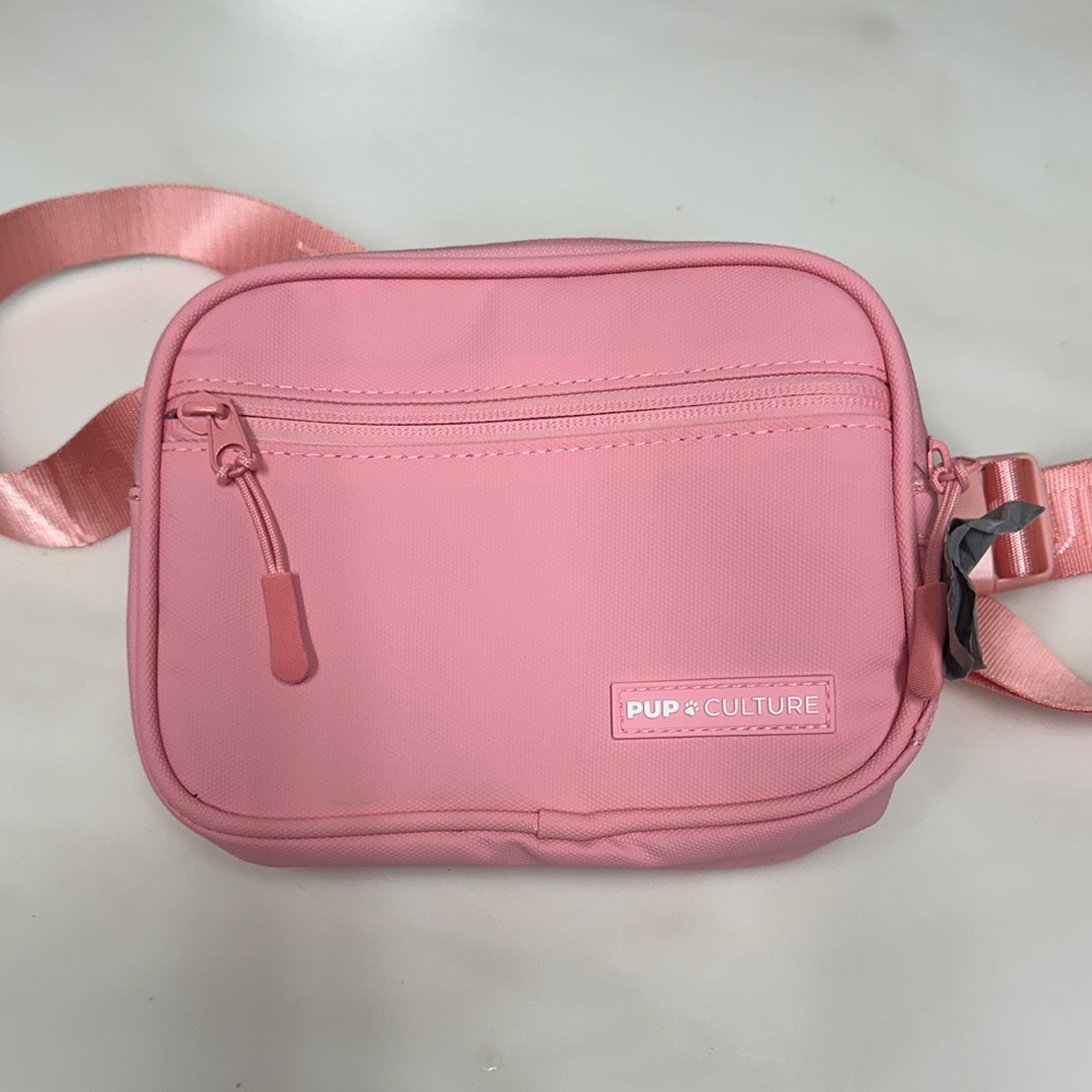Pup culture pink crossbody bag